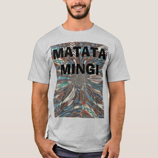 Edgy African Urban Pop Art Abstract Optical Design T-Shirt (Front)