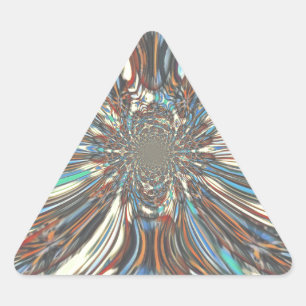Edgy African Urban Pop Art Abstract Optical Design Triangle Sticker