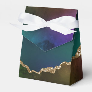 Edgy Agate   Dark Moody Jewel Tone Teal Favor Box
