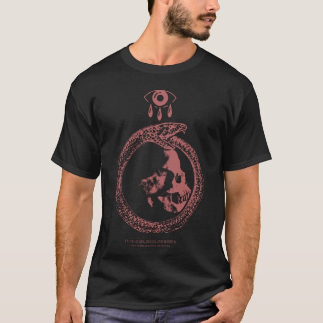 Edgy Alt Gothic Clothing  Cycle Of Life Grunge Gra T-Shirt (Front)