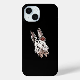 Edgy, artistic rabbit illustration - Unique art iPhone 15 Case