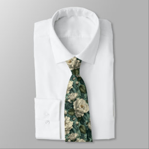 Edgy Best Man Gardenias Flower Tie