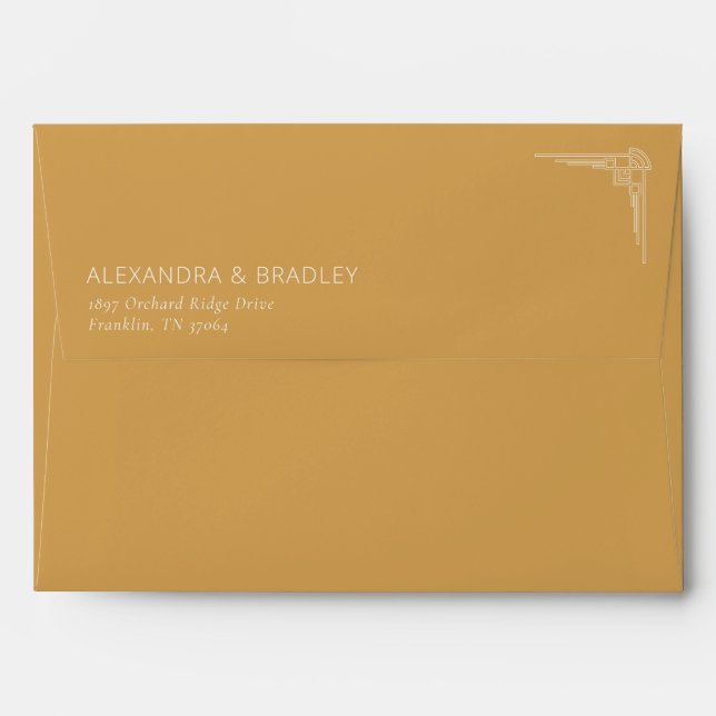 Edgy Black Revolver Illustration Envelope (Back (Top Flap))