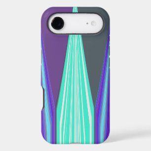 Edgy Blue Purple Cyan Chevron Art Imprimer