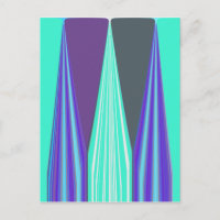 Edgy Blue Purple Cyan Chevron Art Print