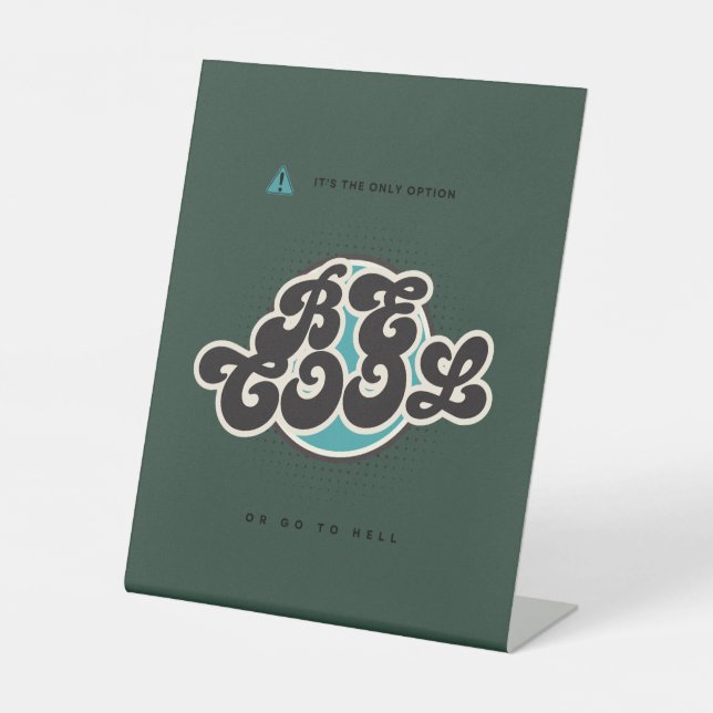 "Edgy Bold Typography - High-Impact Design" Pedestal Sign (Front)