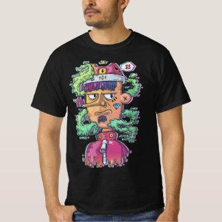Edgy Cartoon Streetwear Men’s T-Shirt – Urban 
