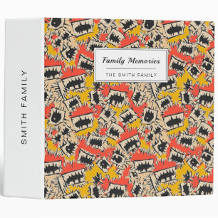 Edgy Comic Sharp Teeth Monster Binder