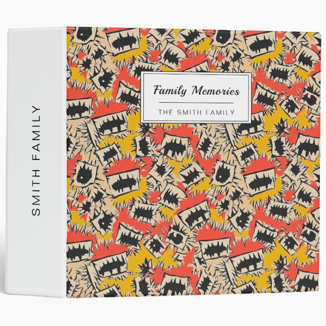 Edgy Comic Sharp Teeth Monster Binder (Front/Spine)