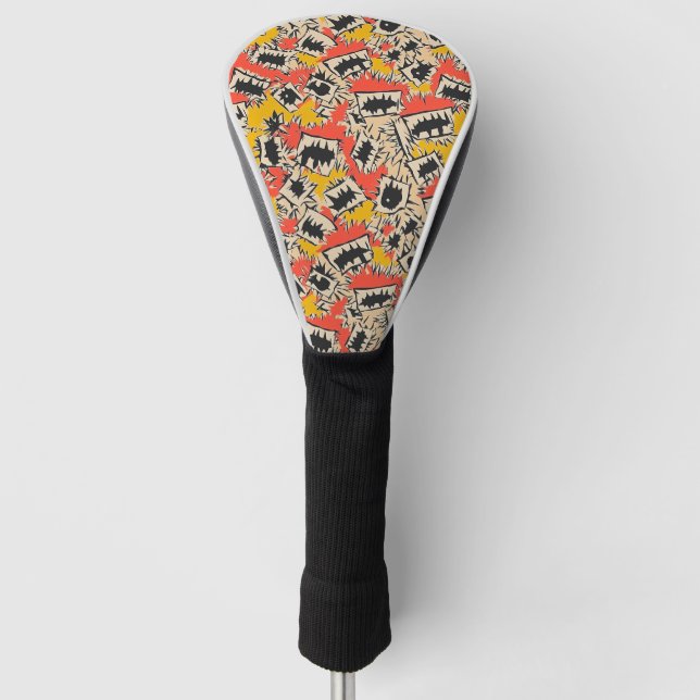 Edgy Comic Sharp Teeth Monster Golf Head Cover (Front)