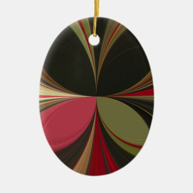 Edgy Earth Kaleidoscope Art Print Ceramic Ornament (Front)