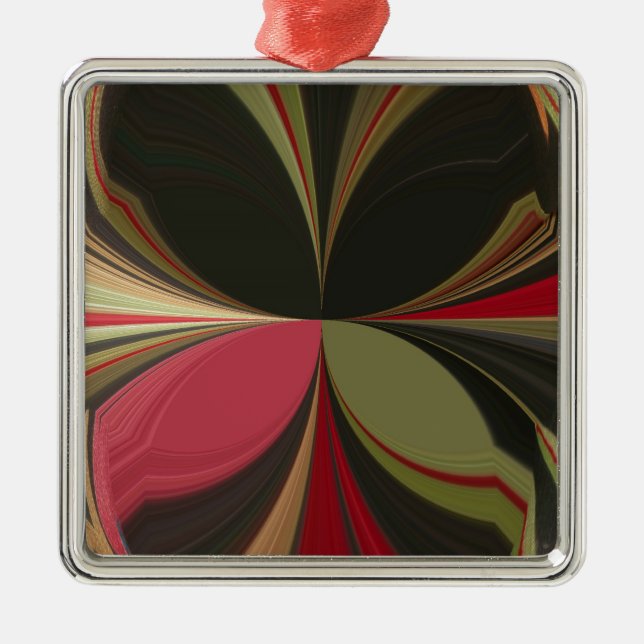Edgy Earth Kaleidoscope Art Print Metal Ornament (Front)