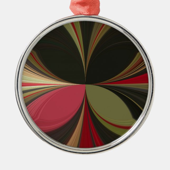 Edgy Earth Kaleidoscope Art Print Metal Ornament (Front)