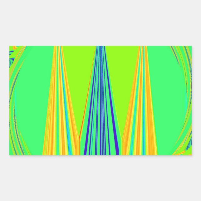 Edgy Geometrical Neon Design Sticker (Front)