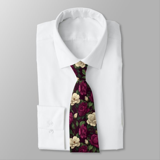 Edgy Gifts For Husband Gardenias Tie (Tied)