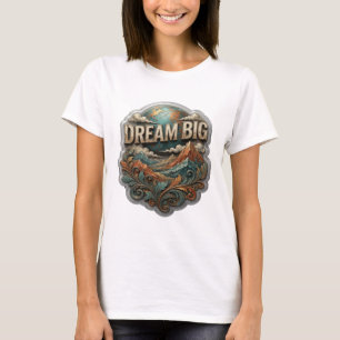 Edgy Gold DREAM BIG Statement Tee