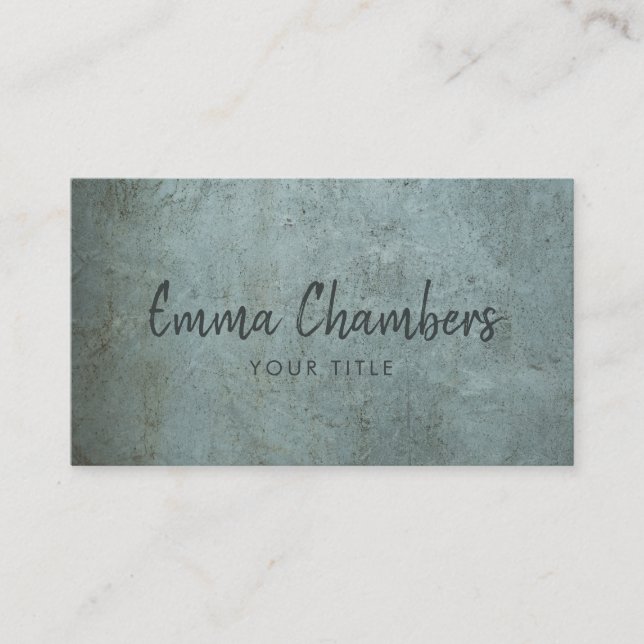 Edgy Grunge Ethereal Smoky Blue Grey Texture  Business Card (Front)