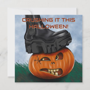 Edgy Halloween Party Crushing Pumpkin Boot