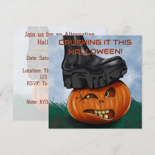 Edgy Halloween Party Crushing Pumpkin Boot