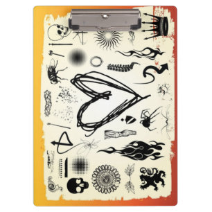 Edgy Heart Sketch Clipboard  Creative Professional