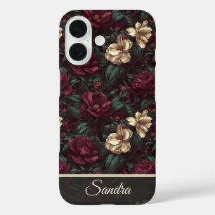 Edgy Housewarming Gift Gardenias Floral Custom iPhone 16 Case