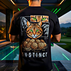 Edgy Instinct Cat Lover, Wired Different Cool cat T-Shirt
