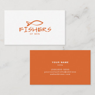 Edgy Jesus Fish Logo Christian Business Card