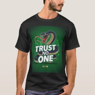 Edgy King Snake Illustration with Trust No T-Shirt