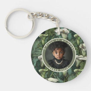 Edgy love memory Floral Calla Lilies Keychain