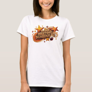Edgy Orange WINE MEETING SCHEDULED 3D Text Art T-Shirt