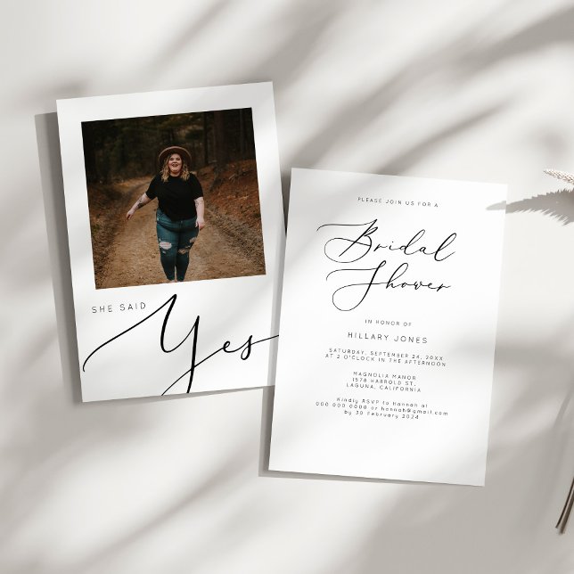 Edgy Photo moderne invitation à la douche nuptiale (Créateur téléchargé)