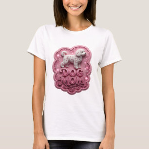 Edgy Pink DOG MOM Custom Tee