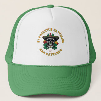 Edgy Saint Patricks Battalion San Patricios Skul Trucker Hat