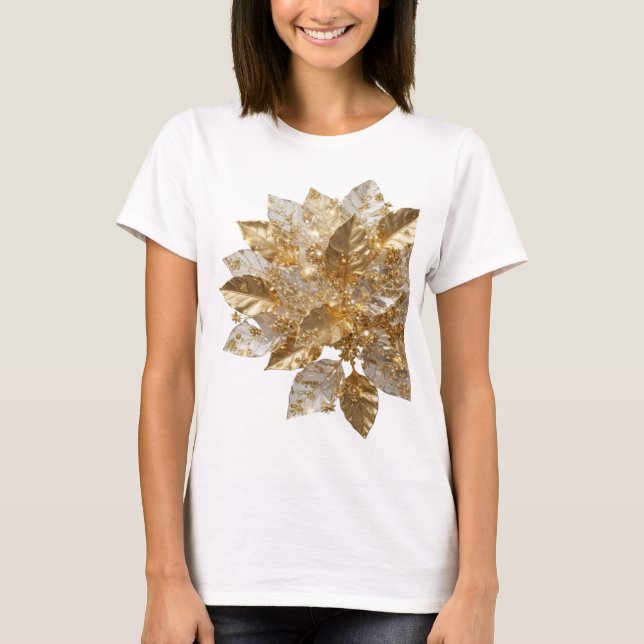 Edgy Silver GOLDEN LEAVES Tee (Front)