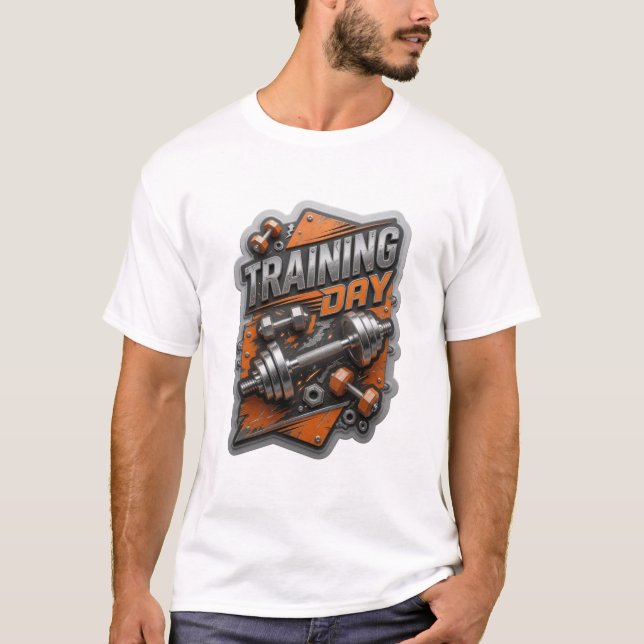 Edgy Silver TRAINING DAY Graphic Tee (Front)
