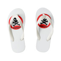 Edgy Skull and Crossbones Flip-Flops