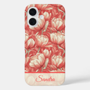 Edgy Teacher Appreciation Gift Tulip Flower Name iPhone 16 Case