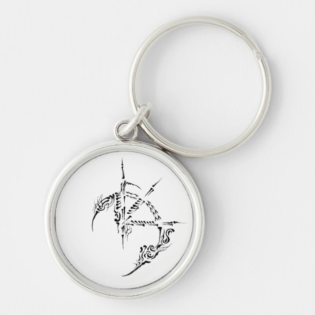 Edgy Tribal Art Keychain (Front)