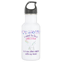 Edgy Unicorn with Rainbow and Confetti Funny