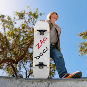 Edgy Zag Dog White  Skateboard