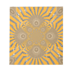 Edgy Zebra Elegance: A Golden Yellow Print Notepad