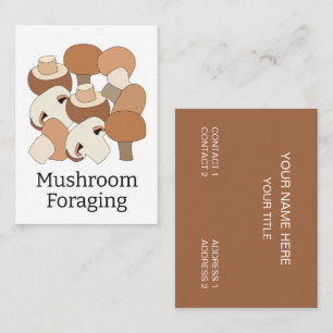 Edible Mushroom Foraging Professional Business Card