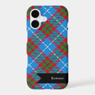 Edimbourg City Tartan Plaid Blue Red Purple