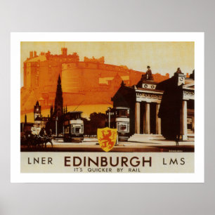 Edimbourg via LNER Rail Poster