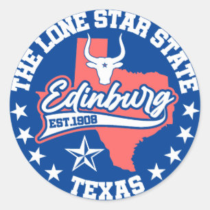 Edinburg,Texas Classic Round Sticker
