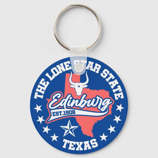 Edinburg,Texas Keychain (Front)