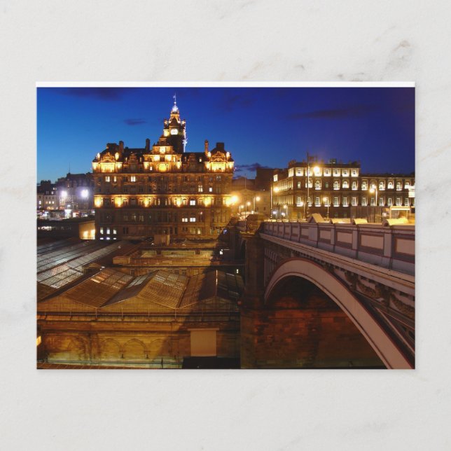 Edinburgh by night postcard (Front)