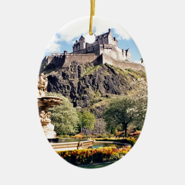 Edinburgh Castle Ceramic Ornament (Front)