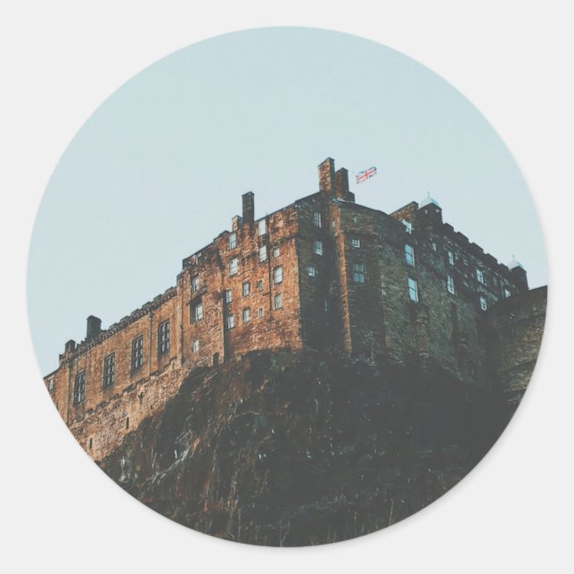 Edinburgh Castle Classic Round Sticker (Front)