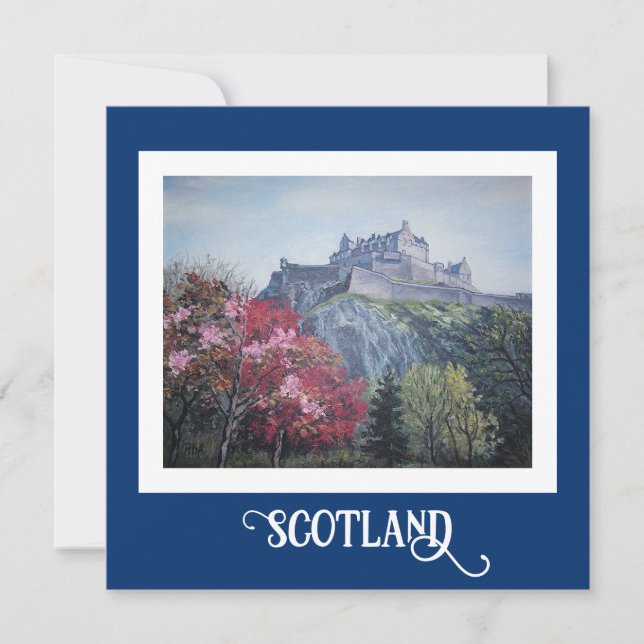 Edinburgh Castle fine art card by Pola.B.Alex (Front)